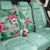 Hawaii Tropical Flowers Back Car Seat Cover Polynesian Tattoo Mint Green