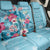 Hawaii Tropical Flowers Back Car Seat Cover Polynesian Tattoo Sky Blue