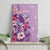 Hawaii Tropical Flowers Canvas Wall Art Polynesian Tattoo Lavender