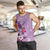 Hawaii Tropical Flowers Men Tank Top Polynesian Tattoo Lavender