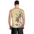 Hawaii Tropical Flowers Men Tank Top Polynesian Tattoo Buttermilk