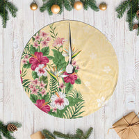 Hawaii Tropical Flowers Tree Skirt Polynesian Tattoo Buttermilk LT05 Casual Beige - Polynesian Pride