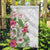 Hawaii Tropical Flowers Garden Flag Polynesian Tattoo White