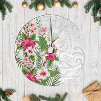 Hawaii Tropical Flowers Tree Skirt Polynesian Tattoo White LT05 Casual White - Polynesian Pride