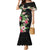 Hawaii Tropical Flowers Mermaid Dress Polynesian Tattoo Black