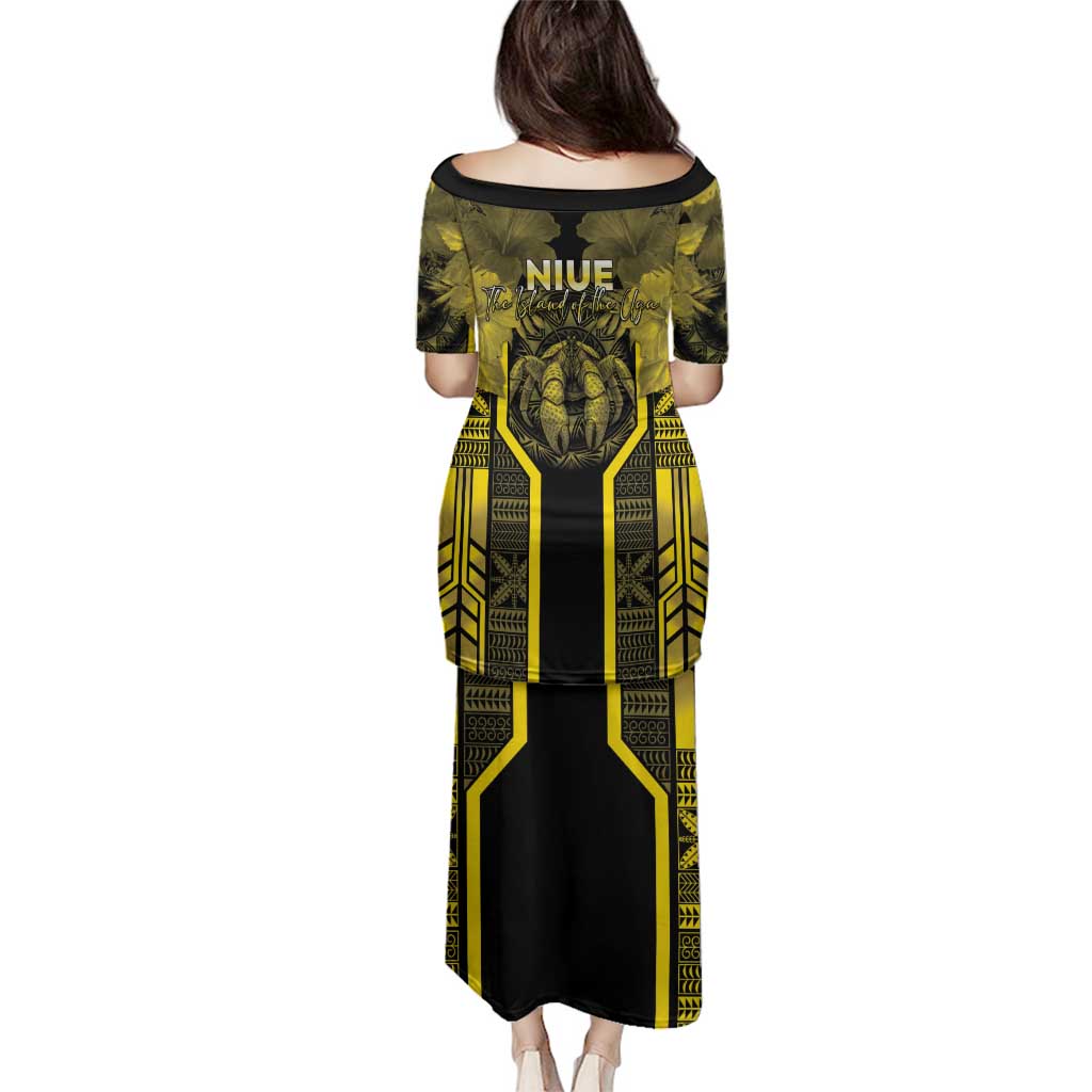 Niue The Rock Family Matching Puletasi and Hawaiian Shirt The Island Of The Uga - Polynesian Pride