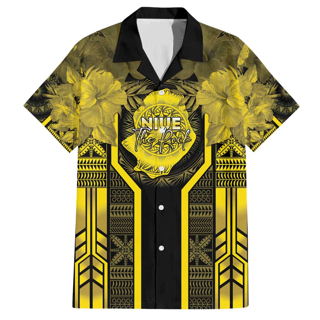 Niue The Rock Family Matching Short Sleeve Bodycon Dress and Hawaiian Shirt The Island Of The Uga - Polynesian Pride
