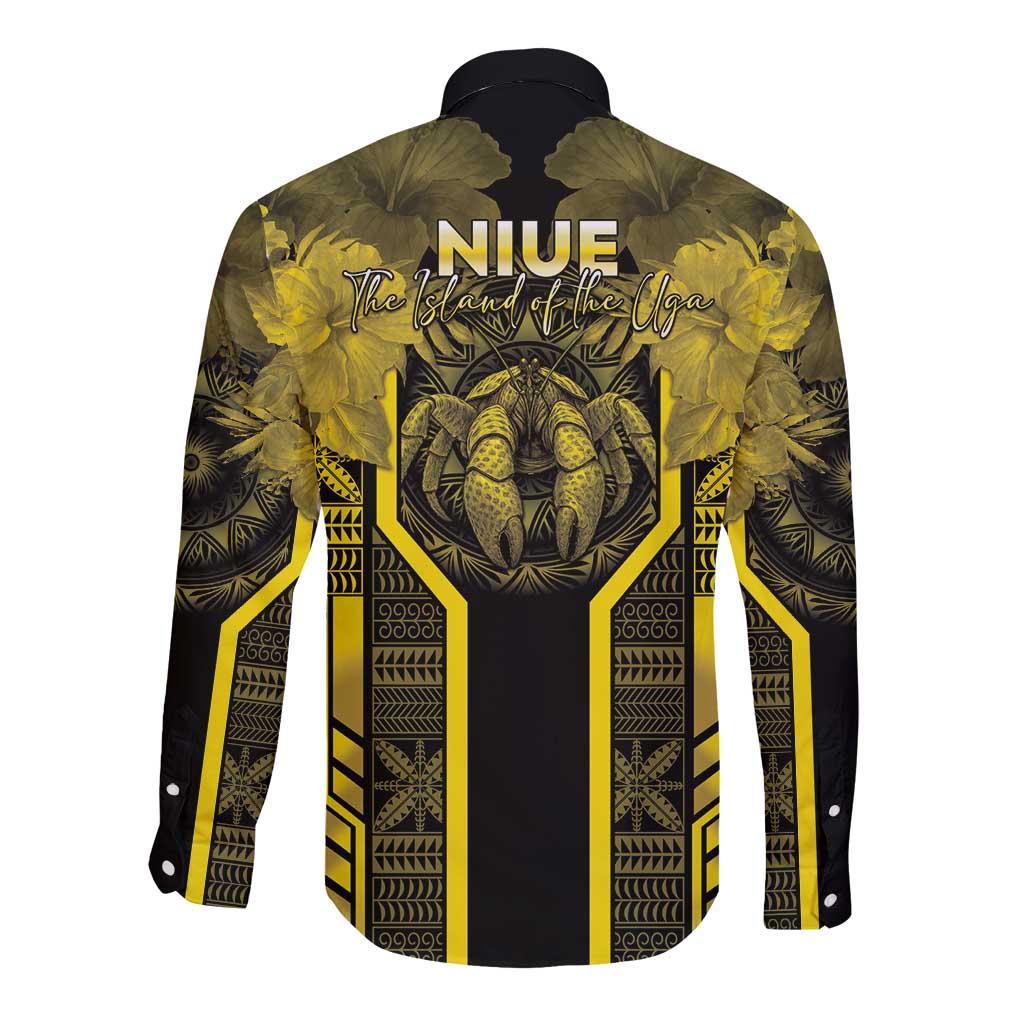Niue The Rock Long Sleeve Button Shirt The Island Of The Uga - Polynesian Pride