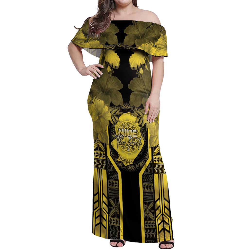 Niue The Rock Off Shoulder Maxi Dress The Island Of The Uga - Polynesian Pride