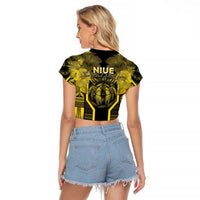 Niue The Rock Raglan Cropped T Shirt The Island Of The Uga - Polynesian Pride