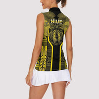 Niue The Rock Women Sleeveless Polo Shirt The Island Of The Uga - Polynesian Pride