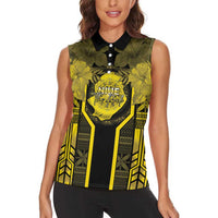Niue The Rock Women Sleeveless Polo Shirt The Island Of The Uga - Polynesian Pride