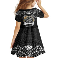 Personalized Shiba Inu Dog Family Matching Summer Maxi Dress and Hawaiian Shirt With Polynesian Heart Name Tags LT05 - Polynesian Pride