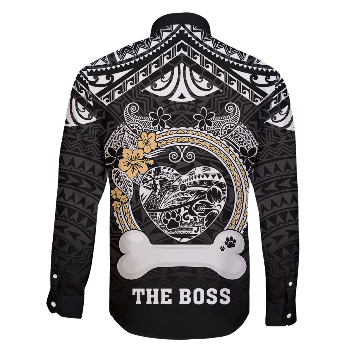 Personalized Shiba Inu Dog Family Matching Summer Maxi Dress and Hawaiian Shirt With Polynesian Heart Name Tags LT05 - Polynesian Pride