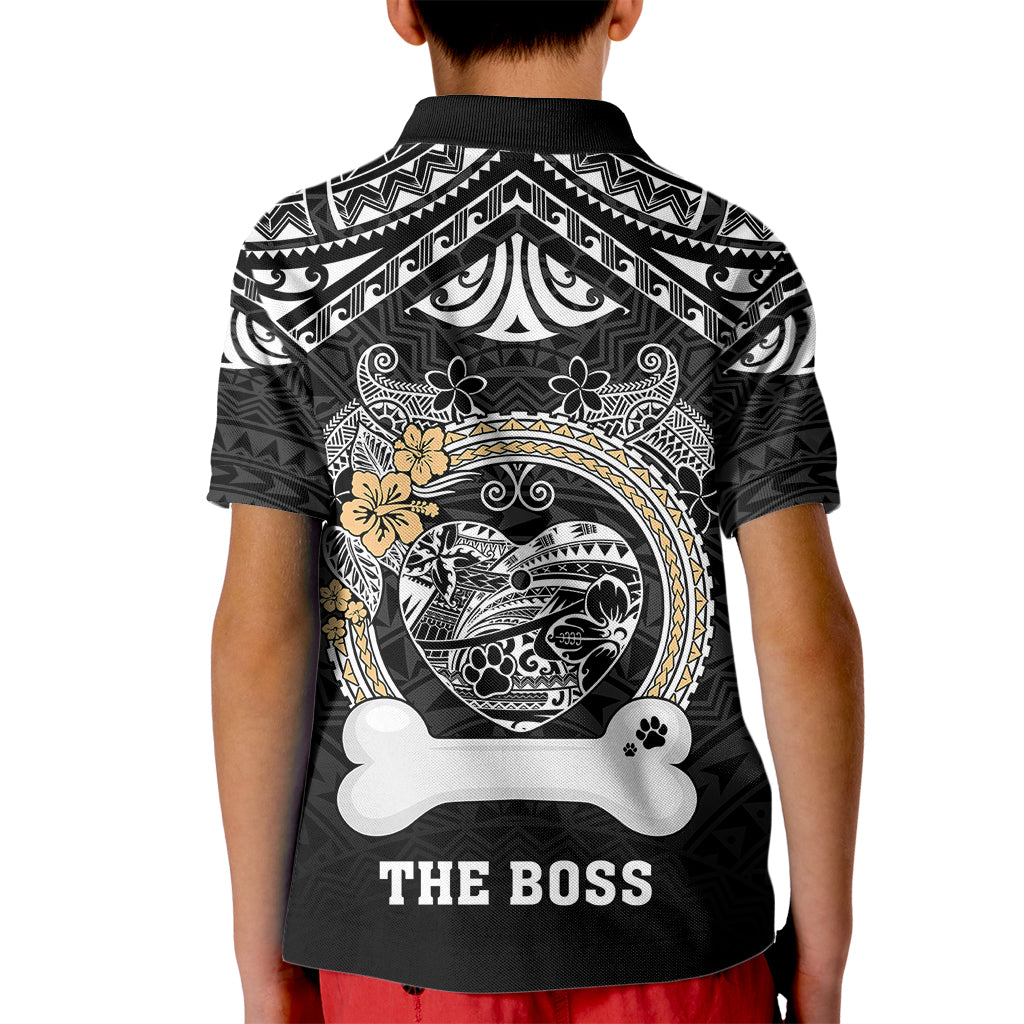 Personalized Shiba Inu Dog Kid Polo Shirt With Polynesian Heart Name Tags LT05 - Polynesian Pride