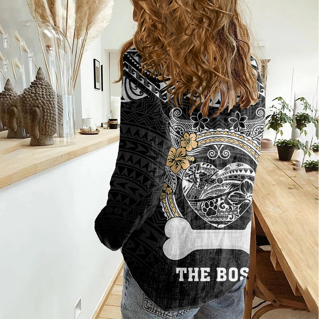 personalized-shiba-inu-dog-women-casual-shirt-with-polynesian-heart-name-tags