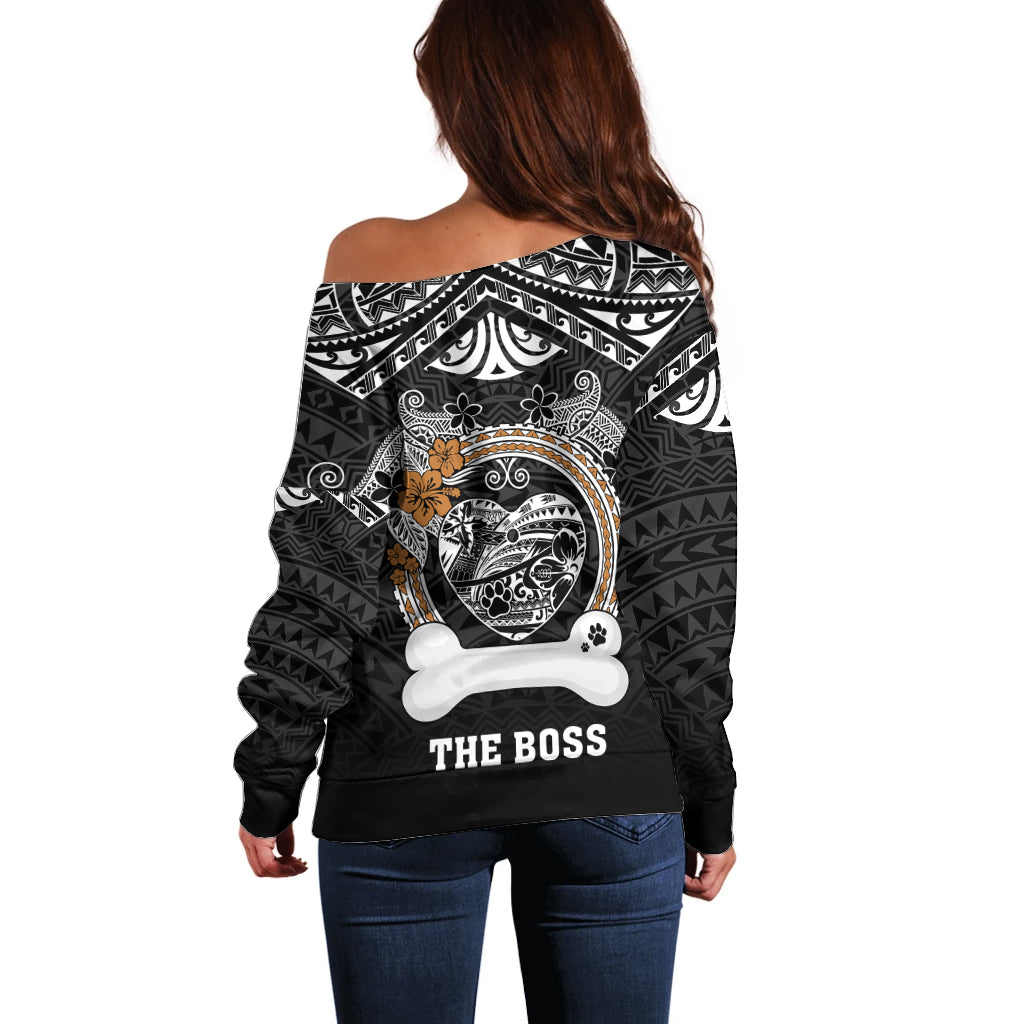 personalized-pitbull-dog-off-shoulder-sweater-with-polynesian-heart-name-tags
