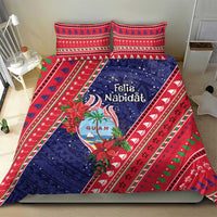Guam Christmas Bedding Set Felis Nabidat Guaman Seal With Poinsettia