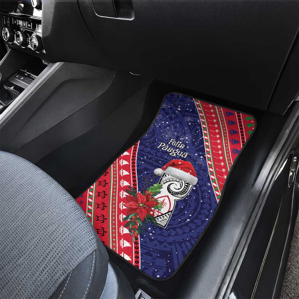 Guam Christmas Car Mats Felis Nabidat Guaman Seal With Poinsettia