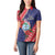 Guam Christmas Women Polo Shirt Felis Nabidat Guaman Seal With Poinsettia