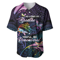 Personalised Polynesia Memorial Baseball Jersey Always Remembered Dragonfly Polynesian Style LT05 Colorful - Polynesian Pride