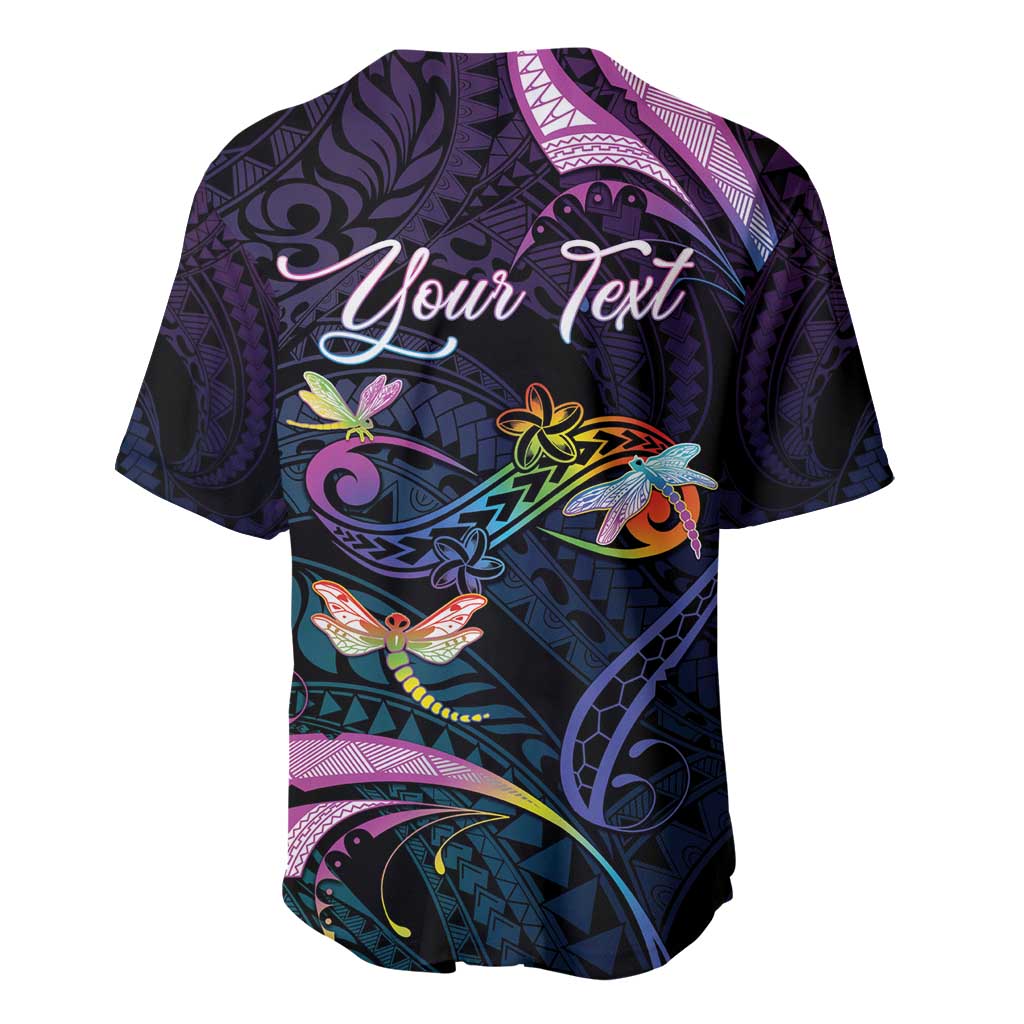 Personalised Polynesia Memorial Baseball Jersey Always Remembered Dragonfly Polynesian Style LT05 - Polynesian Pride