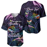 Personalised Polynesia Memorial Baseball Jersey Always Remembered Dragonfly Polynesian Style LT05 - Polynesian Pride