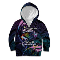 Personalised Polynesia Memorial Kid Hoodie Always Remembered Dragonfly Polynesian Style