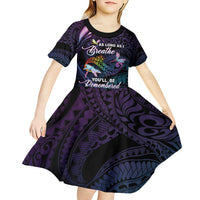 Personalised Polynesia Memorial Kid Short Sleeve Dress Always Remembered Dragonfly Polynesian Style LT05 - Polynesian Pride