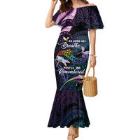 Personalised Polynesia Memorial Mermaid Dress Always Remembered Dragonfly Polynesian Style LT05 Women Colorful - Polynesian Pride