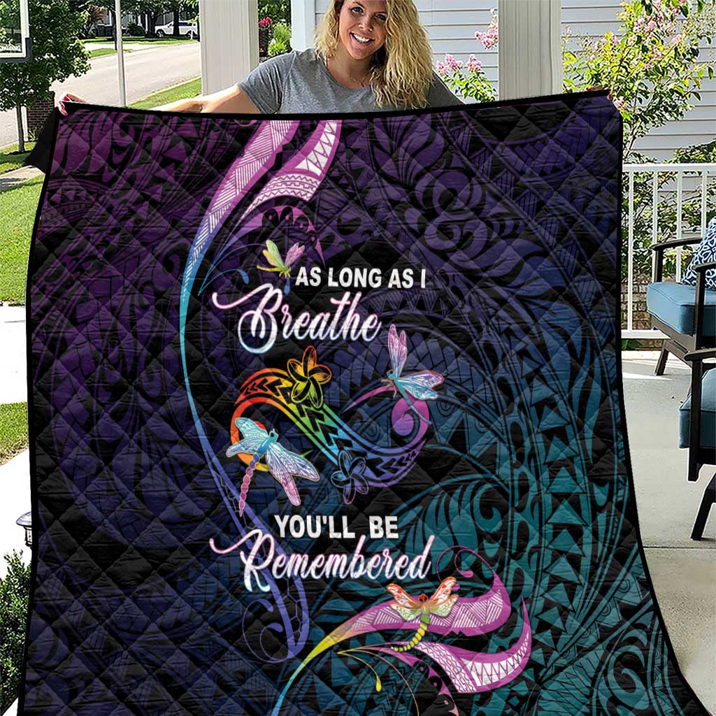 Polynesia Memorial Quilt Always Remembered Dragonfly Polynesian Style LT05 Colorful - Polynesian Pride