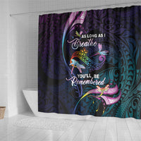 Polynesia Memorial Shower Curtain Always Remembered Dragonfly Polynesian Style LT05 - Polynesian Pride