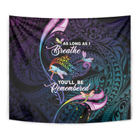 Polynesia Memorial Tapestry Always Remembered Dragonfly Polynesian Style