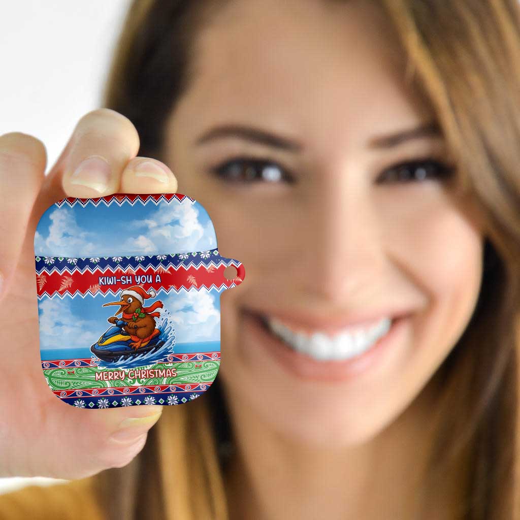 New Zealand Christmas AirPods Case Funny Jet Ride Kiwi Xmas - Polynesian Pride