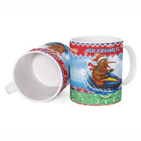 New Zealand Christmas Ceramic Mug Funny Jet Ride Kiwi Xmas - Polynesian Pride