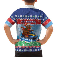 New Zealand Christmas Family Matching Puletasi and Hawaiian Shirt Funny Jet Ride Kiwi Xmas - Polynesian Pride