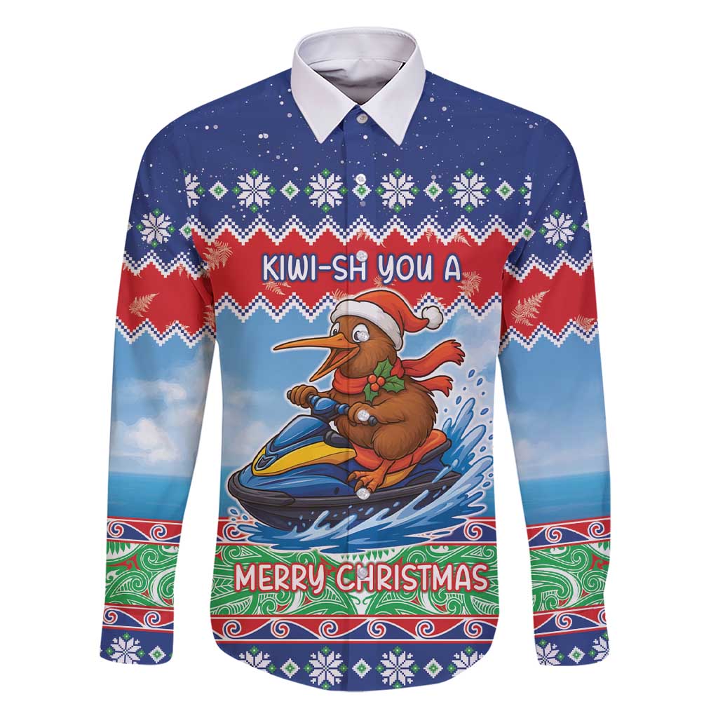 New Zealand Christmas Family Matching Short Sleeve Bodycon Dress and Hawaiian Shirt Funny Jet Ride Kiwi Xmas - Polynesian Pride