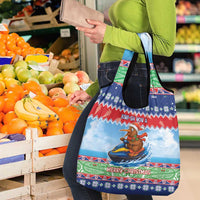 New Zealand Christmas Grocery Bag Funny Jet Ride Kiwi Xmas - Polynesian Pride