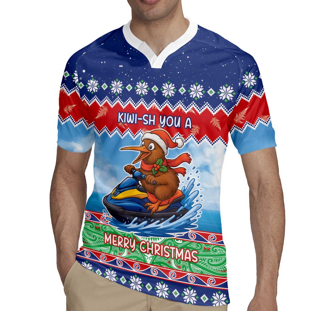 New Zealand Christmas Rugby Jersey Funny Jet Ride Kiwi Xmas - Polynesian Pride