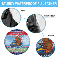 New Zealand Christmas Spare Tire Cover Funny Jet Ride Kiwi Xmas - Polynesian Pride