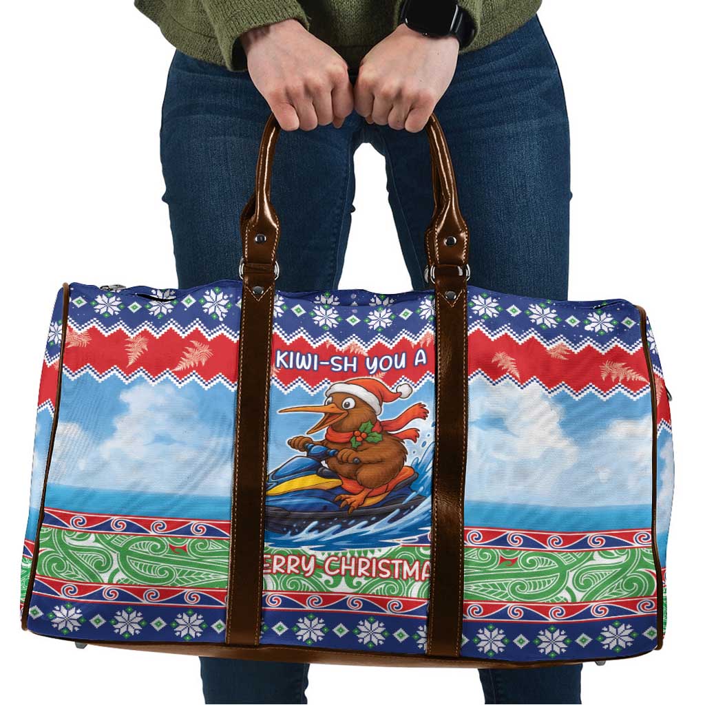 New Zealand Christmas Travel Bag Funny Jet Ride Kiwi Xmas - Polynesian Pride