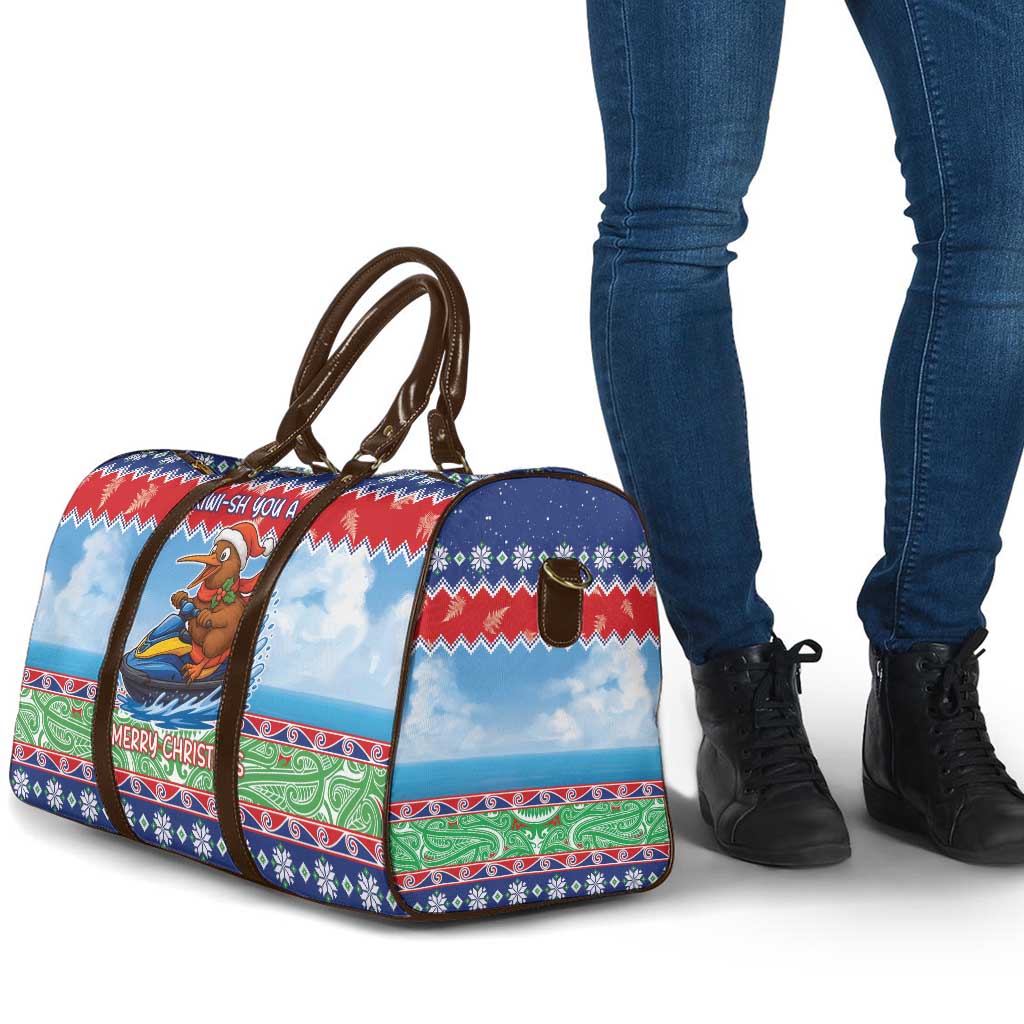 New Zealand Christmas Travel Bag Funny Jet Ride Kiwi Xmas - Polynesian Pride