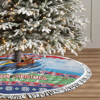 New Zealand Christmas Tree Skirt Funny Jet Ride Kiwi Xmas - Polynesian Pride