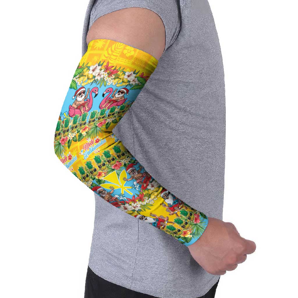 Hawaii Christmas Arm Sleeves Mele Kalikimaka Tropical Vibes - Polynesian Pride