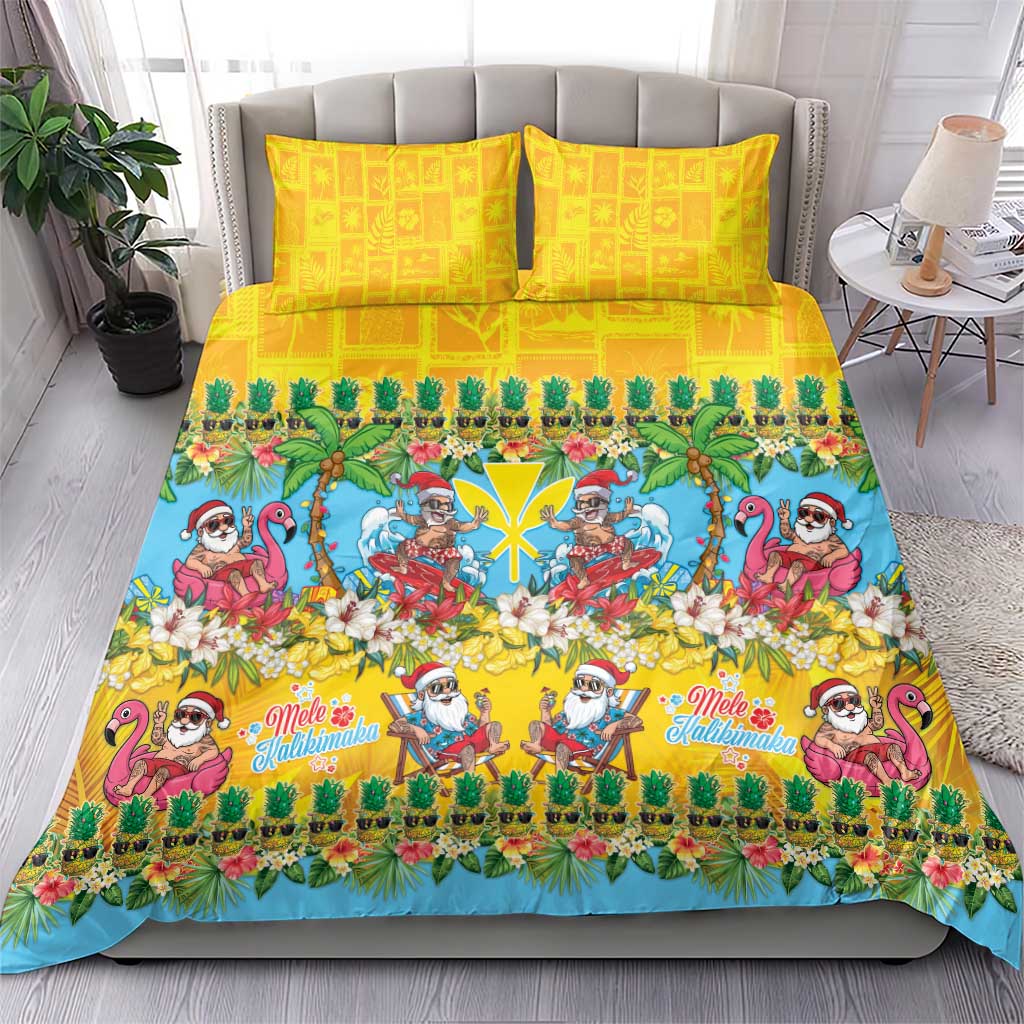 Hawaii Christmas Bedding Set Mele Kalikimaka Tropical Vibes - Polynesian Pride