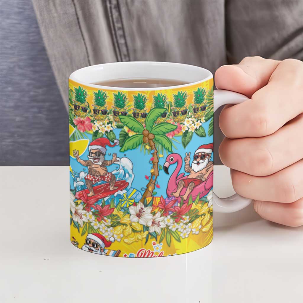 Hawaii Christmas Ceramic Mug Mele Kalikimaka Tropical Vibes - Polynesian Pride