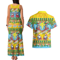 Hawaii Christmas Couples Matching Tank Maxi Dress and Hawaiian Shirt Mele Kalikimaka Tropical Vibes LT05 - Polynesian Pride