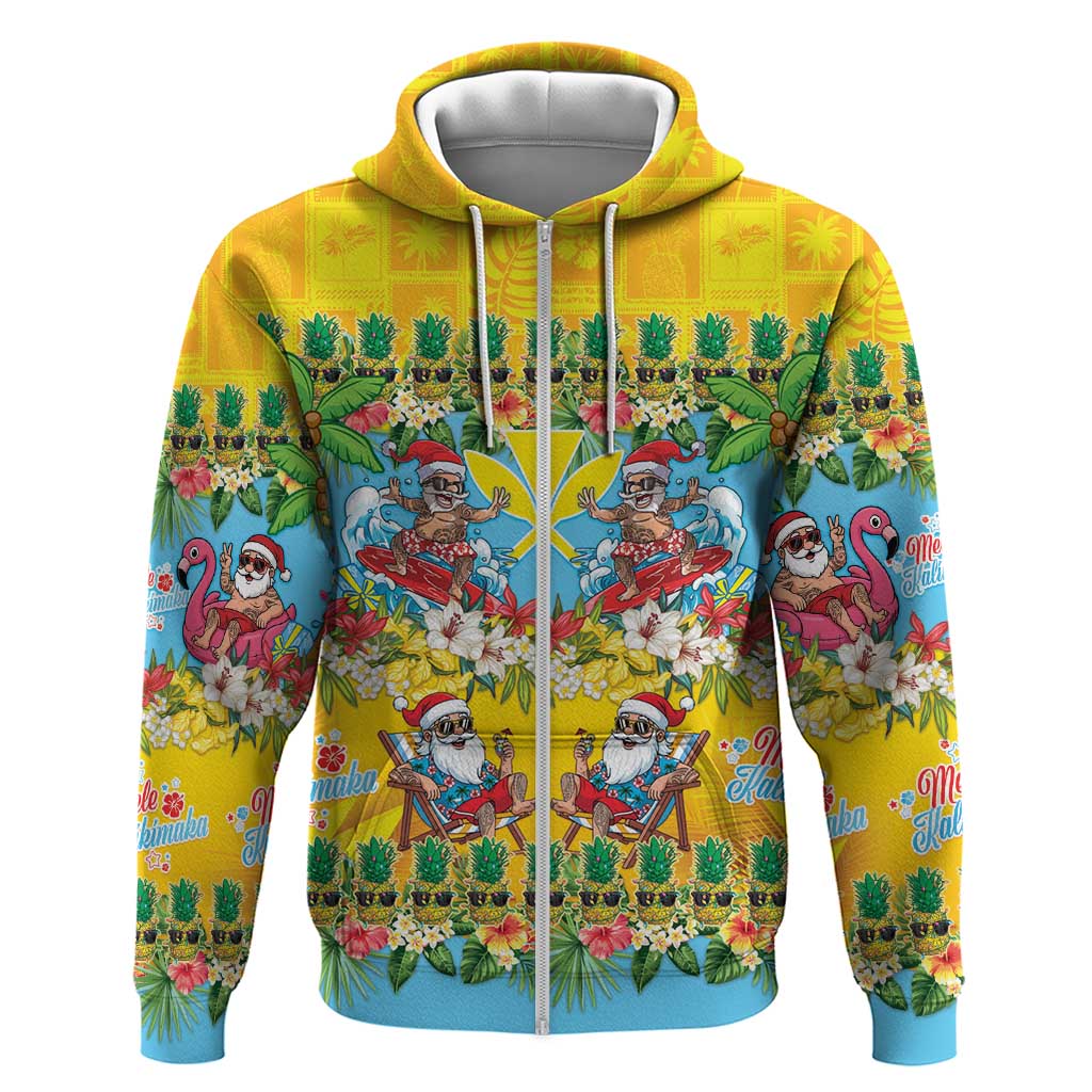 Hawaii Christmas Hoodie Mele Kalikimaka Tropical Vibes - Polynesian Pride