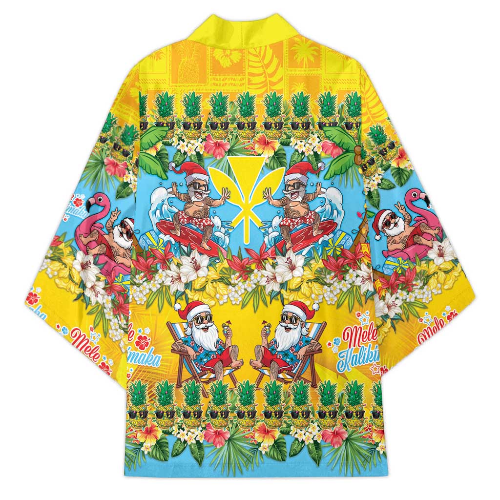 Hawaii Christmas Kimono Mele Kalikimaka Tropical Vibes LT05 - Polynesian Pride