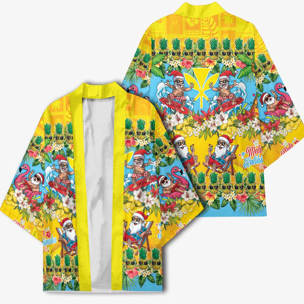Hawaii Christmas Kimono Mele Kalikimaka Tropical Vibes LT05 - Polynesian Pride